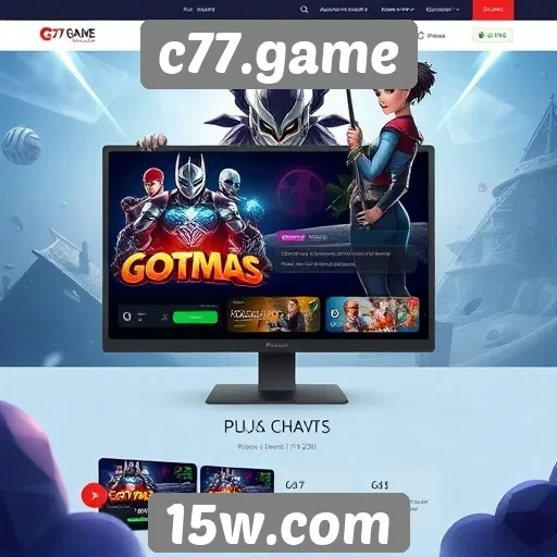 Mudanças no design do site de jogos c77.game